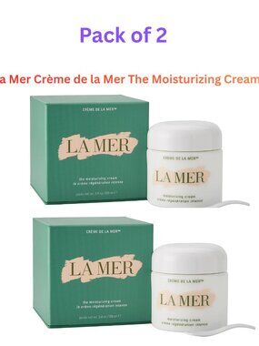 LA MER Crème de la Mer The Moisturizing Cream 3.4oz/100ml (Pack of 2) NIB